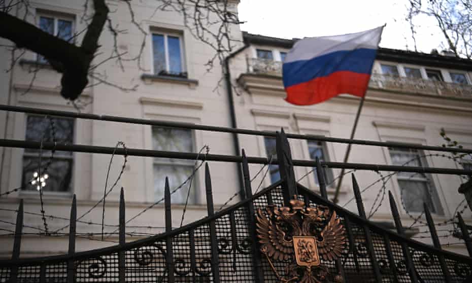 The consulate of the Russian embassy in London.