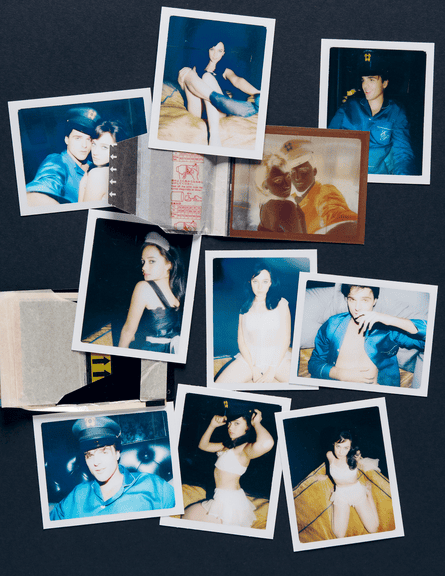 Polaroids of Cailee Spaeny and Jacob Elordi as Elvis and Priscilla Presley
