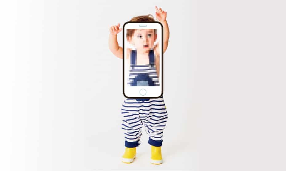 Child in mobile phone camera