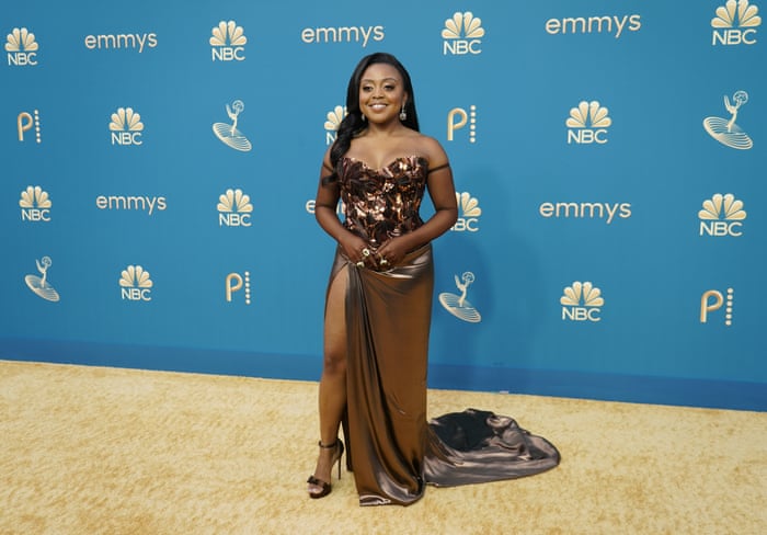 Quinta Bronson arrives at the awards ceremony.