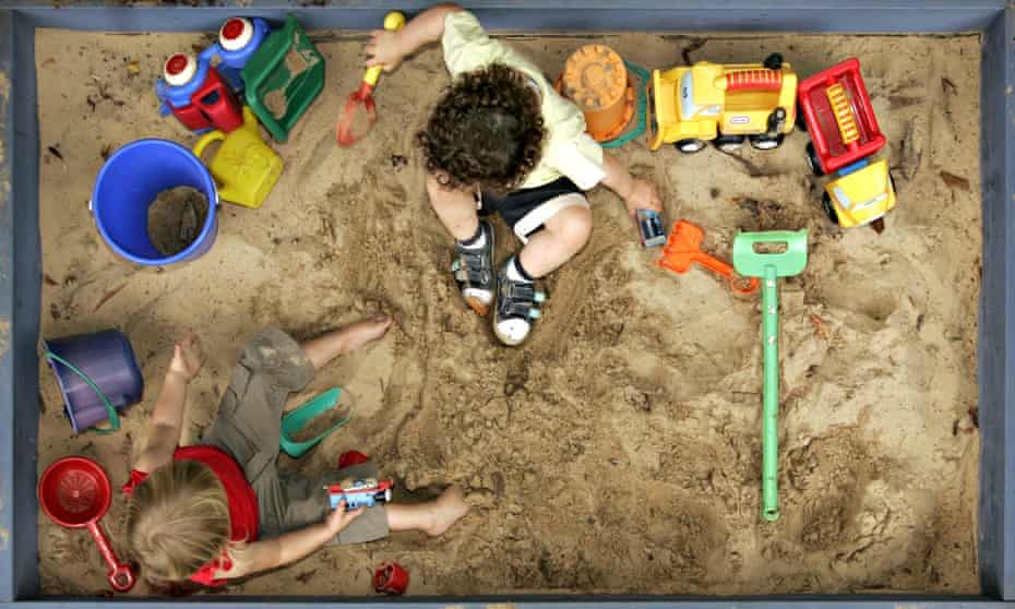 Two boys used spades from their kindergarten’s sand pit to dig a hole under a fence and escape, before walking to a sports car showroom.