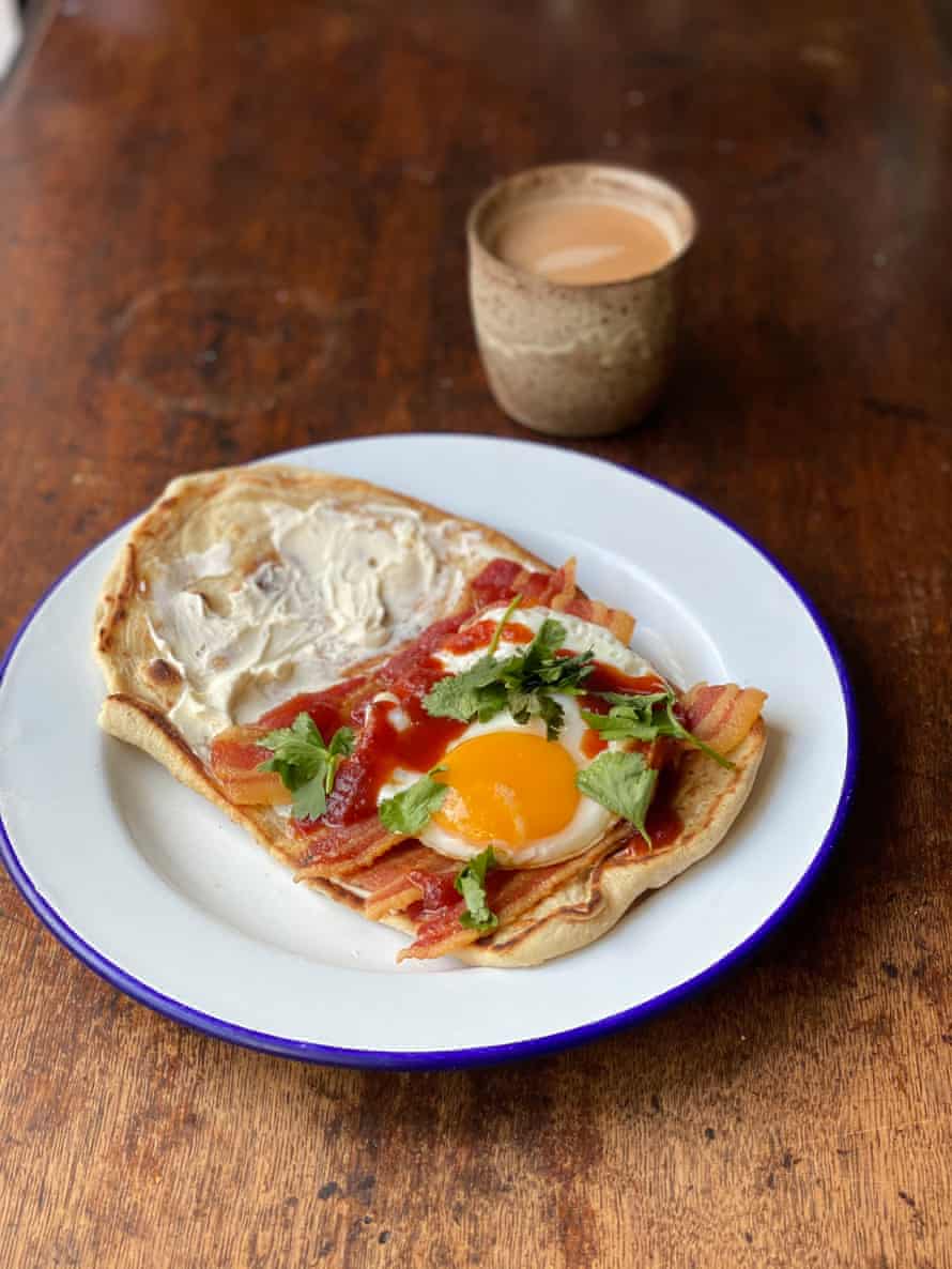 A Dishoom bacon naan.