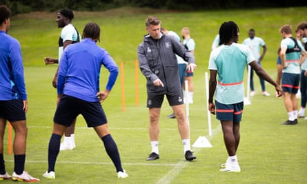 Luton players train
