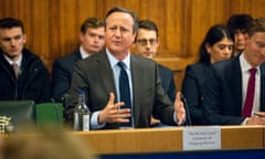 David Cameron at the Lords European affairs committee.