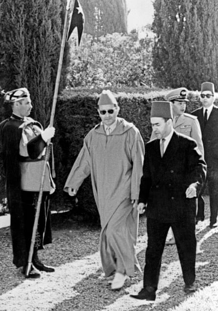 Mehdi Ben Barka, right, with King Mohamed V in the late 1950s.