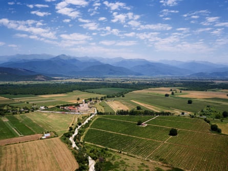 The Alaverdi monastery among the vineyards of Kakheti