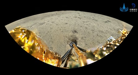 Panoramic image of the moon surface