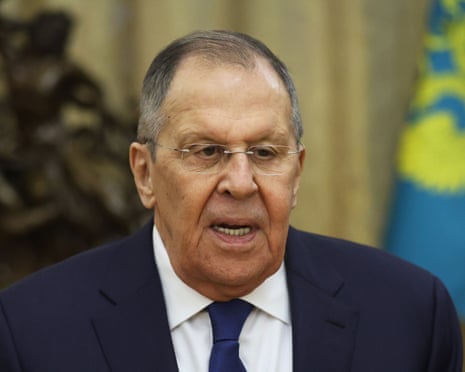 Russian foreign minister Sergei Lavrov attends a meeting in Moscow, Russia.