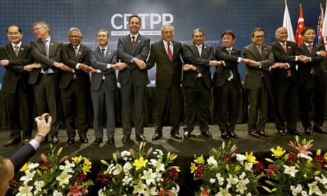 Trade ministers from the Trans-Pacific Partnership’s 11 members.