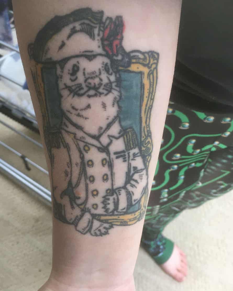 Ben the ferret, as a British navy admiral