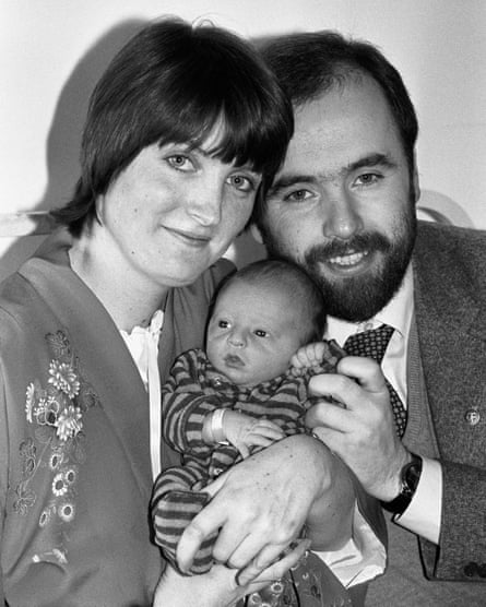 Jack Dromey with his wife, Harriet Harman, and their son Harry in 1982, the year Harman entered parliament as MP for Peckham.