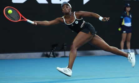 Sloane Stephens was unable to deal with Aryna Sabalenka’s groundstrokes.