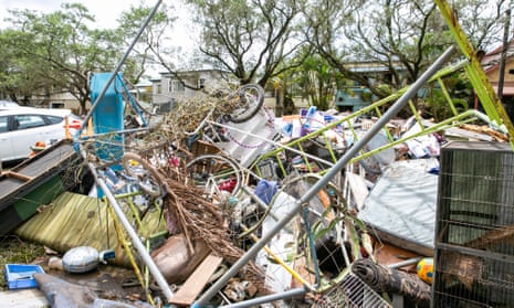 Flood-damaged rubbish in Lismore, NSW
