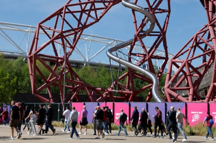 The Arcelor Mittal Orbit tunnel slide near the London Stadium.