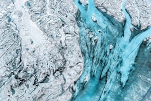 The icesheet in the Ilulissat region of Greenland.
