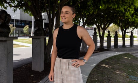 Australian former tennis player Ash Barty poses for a picture during the launch of her new book 'My Dream Time' at Rod Laver Arena.