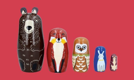 Woodland animal Russian dolls