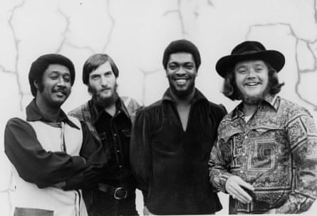 Al Jackson Jr, Steve Cropper, Booker T Jones and Donald ‘Duck’ Dunn AKA Booker T & the MGs in 1971.
