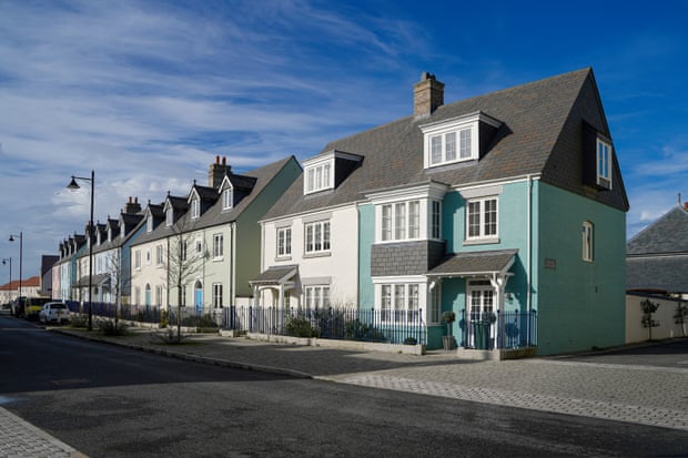 A street in Nansledan, a residential development in the Principality of Cornwall.