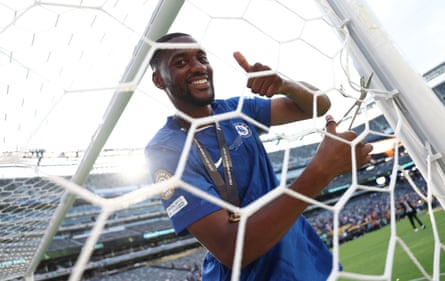 Tosin Adarabioyo takes home a souvenir from the Club World Cup final