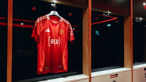 Manchester United will wear a bespoke shirt for today’s game.
