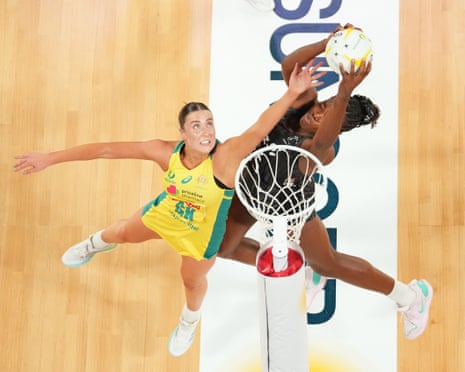 Jessie Grenvold and Grace Nweke of New Zealand compete in the Constellation Cup in Melbourne