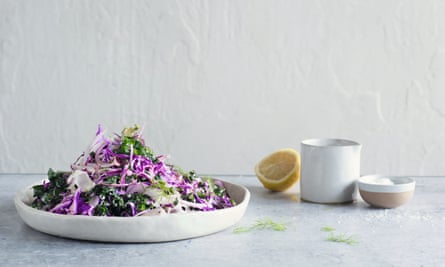 Cabbage and fennel slaw