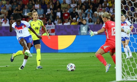 England’s Michelle Agyemang scores their second goal