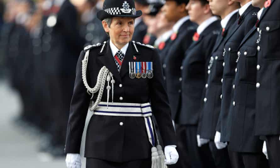 Met commissioner Cressida Dick inspects police cadets at their passing out parade in Hendon