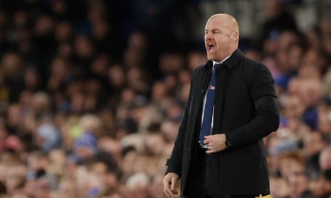Sean Dyche during the match between Everton and Burnley in the EFL Carabao Cup at Goodison Park