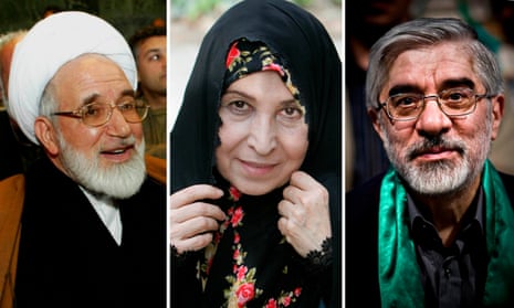 Mehdi Karroubi, Zahra Rahnavard and Mir Hossein Mousavi