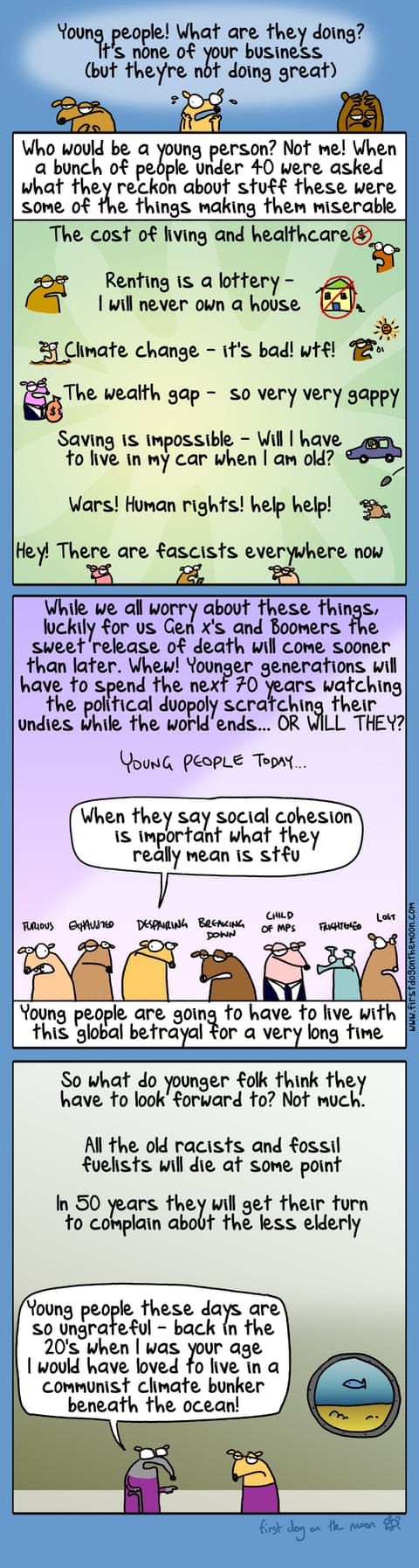 First Dog on the Moon cartoon on Youth Election 25, panel 1