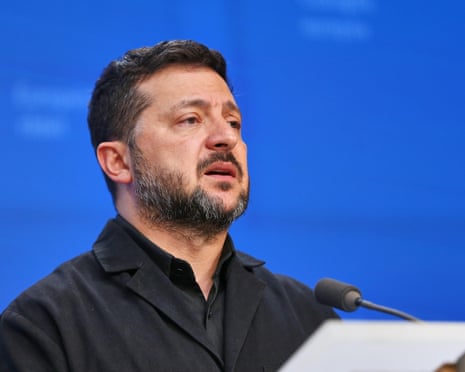 Volodymyr Zelenskyy speaks at a press conference.