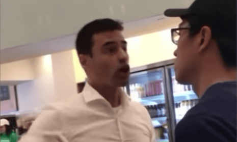 Aaron Schlossberg confronts staff at a Manhattan branch of Fresh Kitchen in a now viral video. 