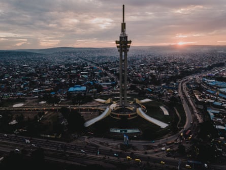 A view showing buildings and roads stretching into the distance, with very little open or green space.