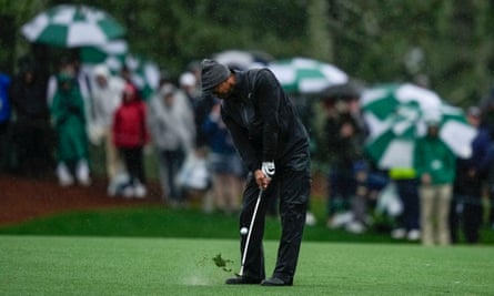 Tiger Woods on the 15th fairway during his third round of the Masters.