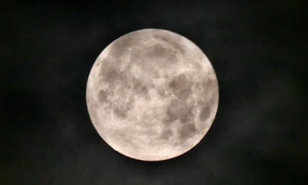 The full blue supermoon, Dunsden, Oxfordshire, on 31 August.