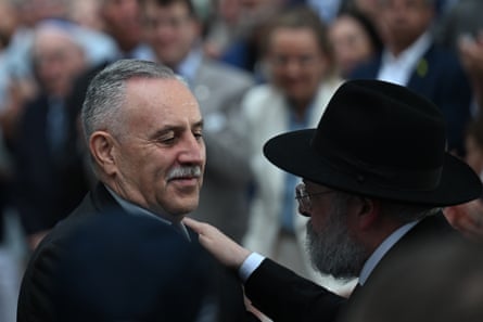 Mohamed Fateh al-Ahmed, the father of Bondi shooting hero Ahmed Al-Ahmed, attends the vigil for victims and survivors of the Bondi massacre.
