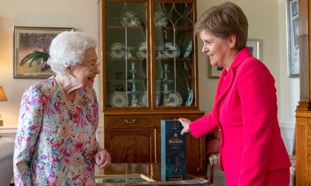 Nicola Sturgeon is received by the Queen at Holyroodhouse