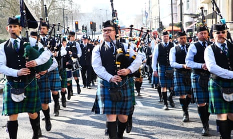 A St Patrick’s Day parade in London.