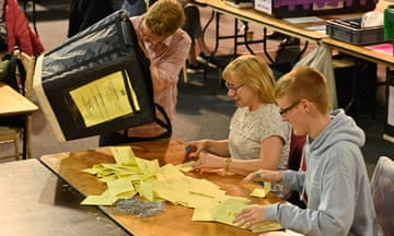 Ballot papers are counted in Southend
