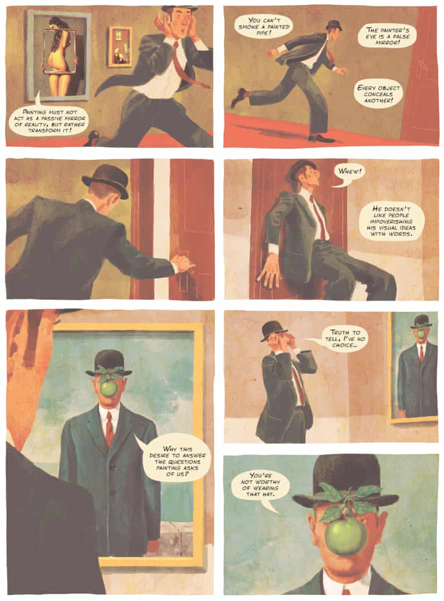 Thomas Campi’s illustration for Magritte: This Is Not a Biography by Vincent Zabus and Campi.