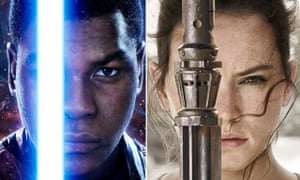 New posters of characters Finn and Rey for Star Wars: The Force Awakens.