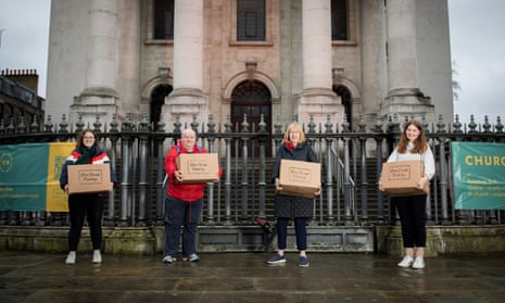 Christ Church Spitalfields, where a food bank has been set up for former city workers.
