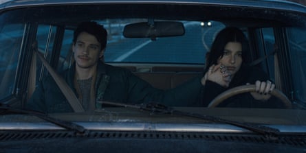 Adam DiMarco and Camila Morrone in Something Very Bad Is Going to Happen.