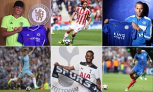 Chelsea’s David Luiz, Stoke City’s Joe Allen, Leicester City’s Islam Slimani, France’s Moussa Sissoko who has joined Tottenham along with Georges-Kevin Nkoudou, Manchester City’s John Stones.