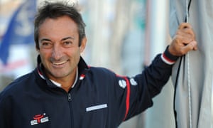 Andrea Mura on his boat in St Malo, France, in 2014