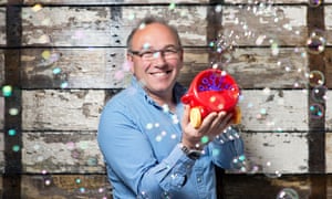 Philip Bier with a bubble machine.