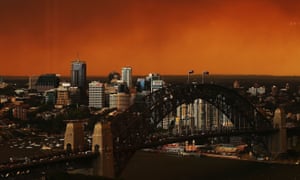 Sydney pictured shrouded in smoke during the 2013 bushfires.