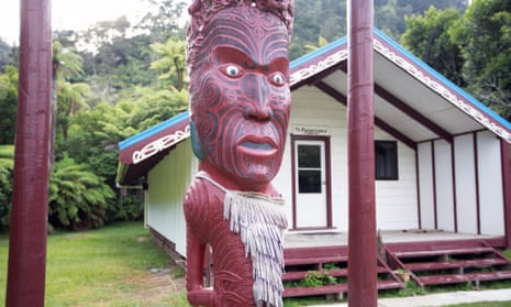 A Māori marae at Tieke Kainga, North Island, New Zealand